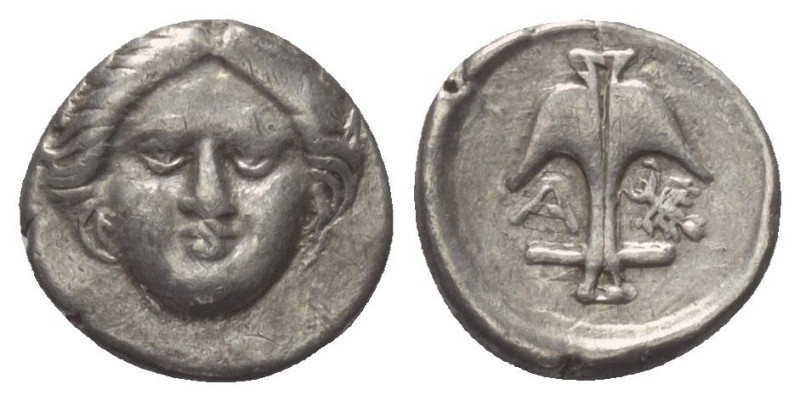 Thrakien. Apollonia Pontika.

 Diobol (Silber). Ca. 4. Jhdt. v. Chr.
Vs: Kopf...