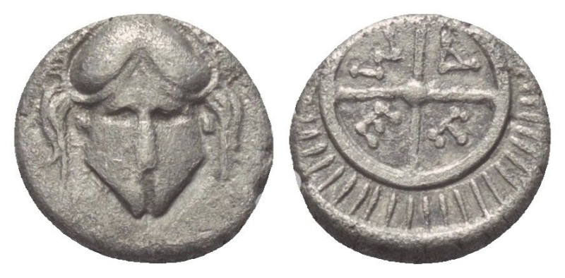 Thrakien. Mesembria.

 Diobol (Silber). Ca. 420 - 320 v. Chr.
Vs: Korinthisch...