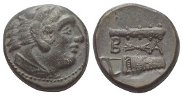Königreich Makedonien. Alexander III. der Große (336 - 323 v. Chr.).

 Bronze. Ca. 325 - 310 v. Chr. Ungesicherte makedonische Münzstätte.
Vs: Kopf...