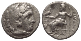 Königreich Makedonien. Philippos III. Arrhidaios (323 - 317 v. Chr.).

 Drachme (Silber). Ca. 323 - 319 v. Chr. Kolophon.
Vs: Kopf des jugendlichen...