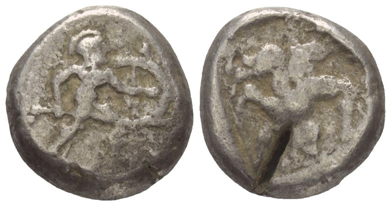 Pamphylien. Aspendos.

 Stater (Silber). Ca. 465 - 430 v. Chr.
Vs: Krieger mi...