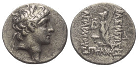 Königreich Kappadokien. Ariarathes VI. (130 - 114 v. Chr.).

 Drachme (Silber). Ohne Jahr. Eusebeia.
Vs: Kopf des Ariarathes mit Diadem rechts.
Rs...