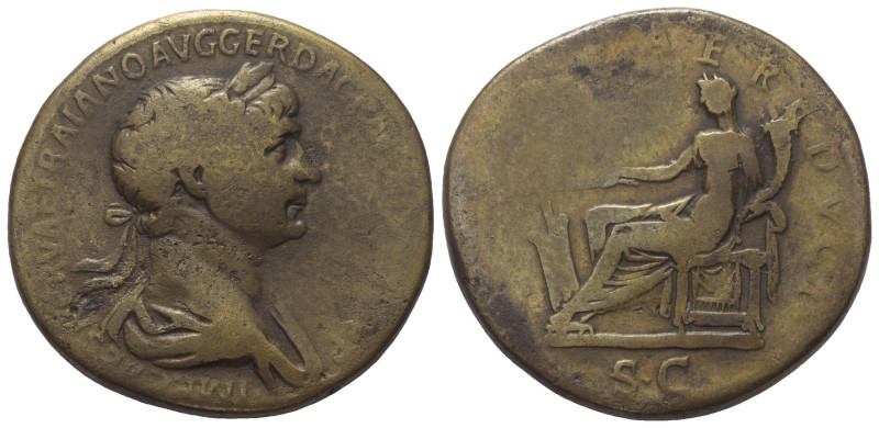 Traianus (98 - 117 n. Chr.).

 Sesterz. 112 - 114 n. Chr. Rom.
Vs: IMP CAES N...