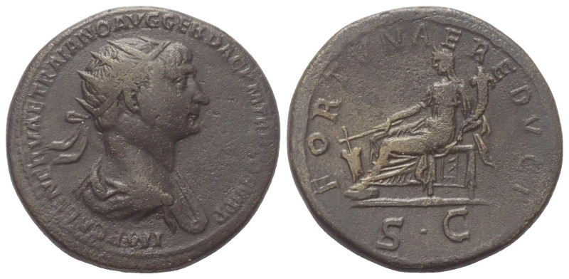 Traianus (98 - 117 n. Chr.).

 Dupondius. 112 - 114 n. Chr. Rom.
Vs: IMP CAES...