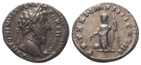 Marcus Aurelius (161 - 180 n. Chr.).

 Denar (Silber). 166 - 167 n. Chr. Rom.
Vs: M ANTONINVS AVG ARM PARTH MAX. Kopf mit Lorbeerkranz rechts.
Rs:...