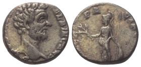 Clodius Albinus (195 - 197 n. Chr.).

 Denar (Silber). 194 n. Chr. Rom.
Vs: D CLOD SEPT ALBIN CAES. Kopf rechts.
Rs: MINER PACIF COS II. Minerva m...