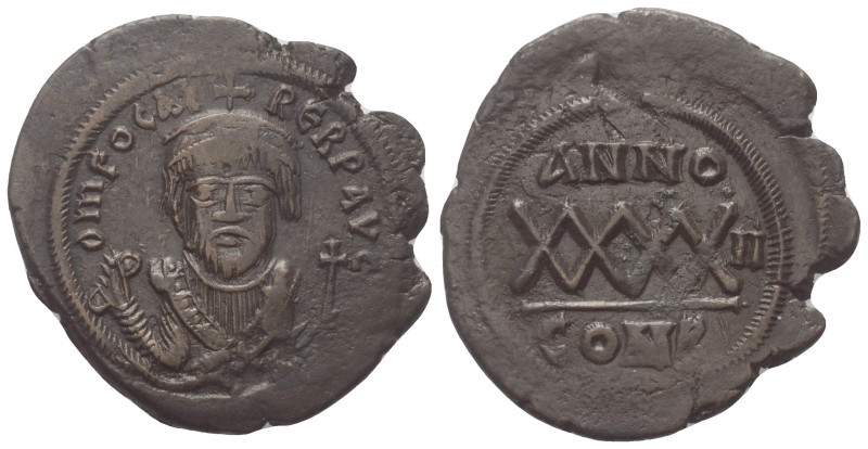 Phocas (602 - 610 n. Chr.).

 Follis (40 Nummi). 603 / 604 n. Chr. (Jahr 2). C...