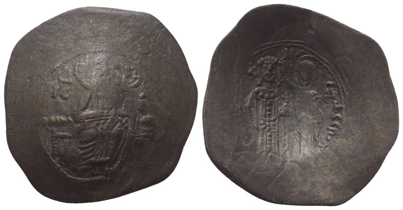 Manuel I. Comnenus (1143 - 1180 n. Chr.).

 Aspron Trachy (Billon). Constantin...