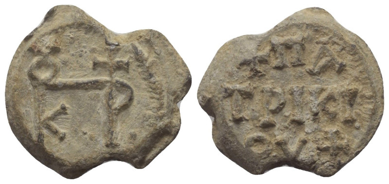 Byzantinische Siegel. Beamtensiegel.

 Bleisiegel. 6. - 7. Jhdt. n. Chr.
Vs: ...