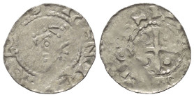 Friesland.

 Denar (Silber). 11. Jhdt. Münzstätte unbekannt (Emden ?).
Vs: Büste links.
Rs: Kreuz, in den Winkel Kugel.

18 mm. 1,18 g. 
 Sehr ...