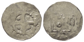 Köln - Königlich. Otto III. (983 - 1002).

 Denar (Silber). Köln.
Vs: Kreuz mit je einer Kugel im Winkel.
Rs: S / COLONII / A.

19 mm. 0,97 g. ...