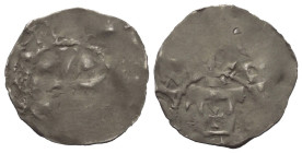 Mainz - Königlich. Konrad II. (1024 - 1039).

 Denar (Silber). Mainz.
Vs: Kreuz mit je einer Kugel in den Winkeln. 
Rs: Kirchenportal mit Kreuz.
...