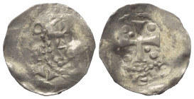 Niederlande. Östliche Niederlande. Heinrich III. (1039 - 1056) oder Heinrich IV. (1056 - 1105).

 Denar (Silber). Ungesicherte Münzstätte.
Vs: Kopf...