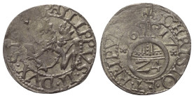 Pommern-Stettin. Philipp II. (1606 - 1618).

 Groschen = 1/24 Taler. 1617. Stettin.
Vs: Wappen und Name.
Rs: Reichsapfel mit Wertzahl 24, darüber ...