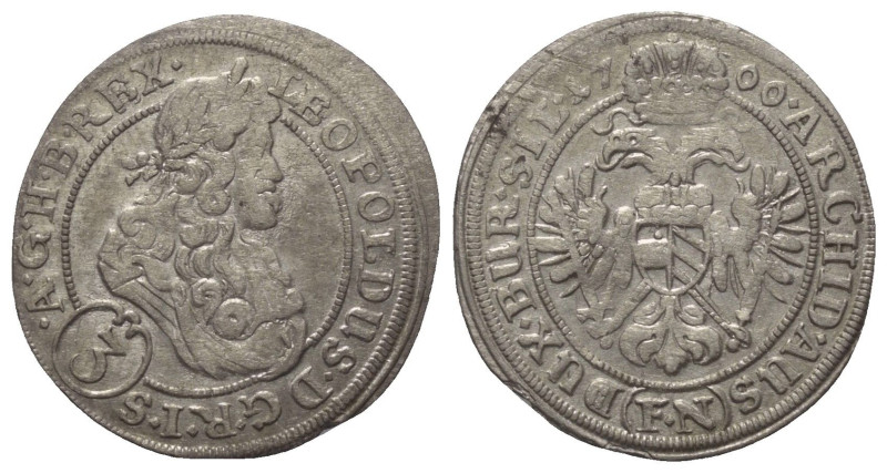 Habsburger bis 1806. Leopold I. (1658 - 1705).

 3 Kreuzer (Silber). 1700 FN....