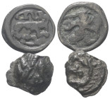 Keltische Münzen - Lots.


Nordostgallien.

Lot (2 Stück): Bronze; 1. Jhdt. v. Chr.

Fast sehr schön - sehr schön.

Verkauft wie besehen, kei...