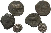 Griechische Münzen - Lots.


Neapolis (Kampanien) / Arpi (Apulien) / Herakleia (Lukanien).

Lot (3 Stück, darunter 1x Silber): Diobol, Bronze, 5....