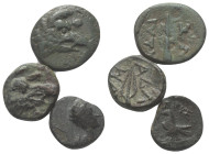 Griechische Münzen - Lots.


Adaios / Kotys IV. (Thrakisch-Skythische Dynasten).

Lot (3 Stück): Bronze, 3. - 1. Jhdt. v. Chr.

Sehr schön.

...