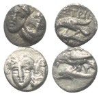 Griechische Münzen - Lots.

Istros (Moesia Inferior).

Lot (2 Stück, Silber): Hemiobol, 4. Jhdt. v. Chr.

Sehr schön.

Verkauft wie besehen, k...