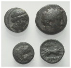 Griechische Münzen - Lots.


Chalkidischer Bund / Philippi (Makedonien) / Philippos II. (Königreich Makedonien).

Lot (4 Stück): Bronze, 4. - 3. ...