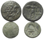 Griechische Münzen - Lots.


Alexander III. / Philippos V. (Königreich Makedonien).

Lot (2 Stück): Bronze, 4. - 2. Jhdt. v. Chr.

Sehr schön....