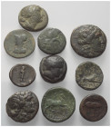 Griechische Münzen - Lots.


Unter anderem: Alexander III. (Königreich Makedonien) / Thessalischer Bund (Thessalien).

Lot (10 Stück): Bronze, 4....