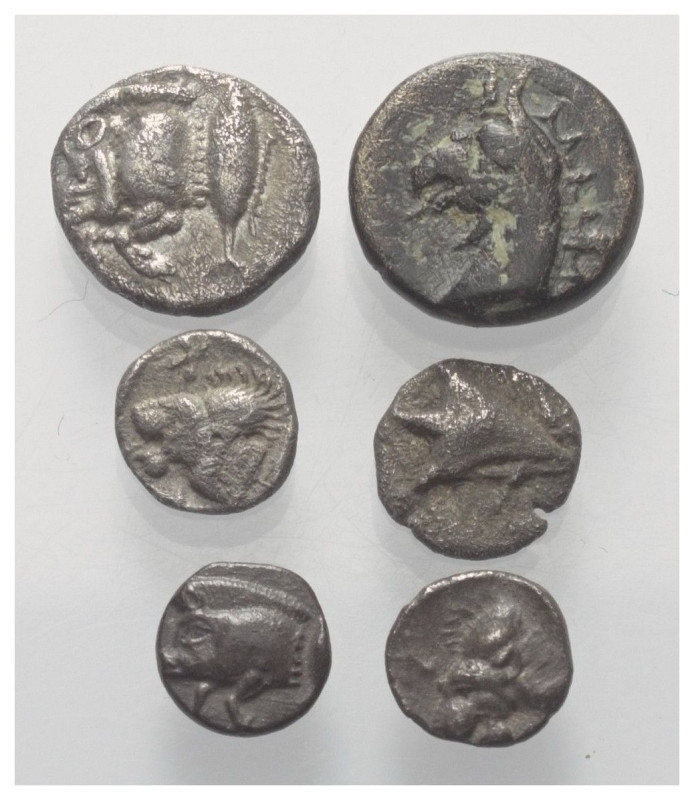 Griechische Münzen - Lots.


Kyzikos (Mysien).

Lot (6 Stück, Silber): Diob...