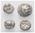 Griechische Münzen - Lots.


Unter anderem: Kyzikos (Mysien) / Milet (Ionien).

Lot (4 Stück, Silber): Diobol, Obol, 5. - 3. Jhdt. v. Chr.

Seh...