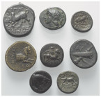 Griechische Münzen - Lots.


Erythrai / Klazomenai / Kolophon / Magnesia / Milet (Ionien).

Lot (8 Stück): Bronze, 4. - 2. Jhdt. v. Chr.

Sehr ...