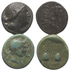 Griechische Münzen - Lots.


Philadelphia (Lydien) / Perge (Pamphylien).

Lot (2 Stück): Bronze, 2. - 1. Jhdt. v. Chr.

Sehr schön.

Verkauft...