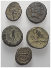 Griechische Münzen - Lots.


Sardeis (Lydien) / Königreich der Seleukiden.

Lot (5 Stück): Bronze, 3. - 1. Jhdt. v. Chr.

Sehr schön.

Verkau...