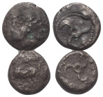 Griechische Münzen - Lots.


Dynasten von Lykien.

Lot (2 Stück, Silber): Tetrobol, 5. - 4. Jhdt. v. Chr.

Fast sehr schön.

Verkauft wie bes...