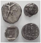 Griechische Münzen - Lots.


Unter anderem: Rhodos (Inseln vor Karien) / Aspendos (Pamphylien).

Lot (4 Stück, Silber): Stater, Drachme, 5. - 1. ...