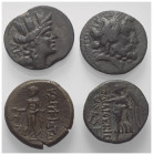Griechische Münzen - Lots.


Aigeai / Elaiussa-Sebaste / Korkyros (Kilikien).

Lot (4 Stück): Bronze, 2. - 1. Jhdt. v. Chr.

Sehr schön.

Ver...