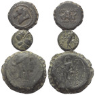 Griechische Münzen - Lots.


Seleukos IV. / Demetrios I. / Antiochos VIII. (Königreich der Seleukiden).

Lot (3 Stück): Bronze, 3. - 1. Jhdt. v. ...