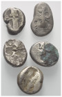Griechische Münzen - Lots.


Achaimenidisches Königreich.

Lot (5 Stück, Silber): Siglos, 5. Jhdt. v. Chr.

Sehr schön.

Verkauft wie besehen...