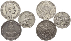 Deutschland - Lots.


Deutschland nach 1871. Kaiserreich.
Preußen. Wilhelm II. (1888 - 1918).

Lot (3 Stück, Silber): 2 Mark 1913, 3 Mark 1908 u...