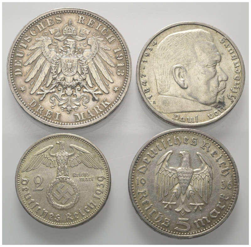 Deutschland - Lots.


Deutschland nach 1871.
Gemischt. 

Lot (4 Stück, Sil...