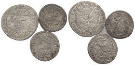 Österreich - Lots.


Österreich. Habsburger bis 1806. 
Leopold I. (1658 - 1705) und Karl VI. (1711 - 1740).

Lot (3 Stück, Silber): 3 Kreuzer 16...
