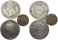 Europa - Lots.


Frankreich. Königreich.
Ludwig XIV. (1643 - 1715) und Ludwig XV. (1715 - 1774).

Lot (3 Stück, Silber/Kupfer): darunter 2x Ecu ...