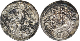 Medieval coins 
POLSKA / POLAND / POLEN / SCHLESIEN

Bolesław III Krzywousty. Denar (1102-1138) 

Aw.: Książę siedzący na tronie na wprost, napis...