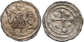 Medieval coins 
POLSKA / POLAND / POLEN / SCHLESIEN

Bolesław III Krzywousty (1107-1138). Denar 

Aw.: Rycerz przebijający włócznią smokaRw.: Krz...
