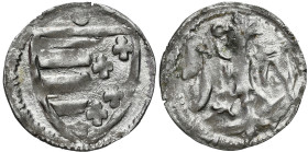 Medieval coins 
POLSKA / POLAND / POLEN / SCHLESIEN

Ludwik I Andegaweński (1370-1382). Denar, Cracow – BEAUTIFUL 

Aw.: Tarcza andegaweńska, pow...