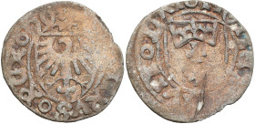 Medieval coins 
POLSKA / POLAND / POLEN / SCHLESIEN

Kazimierz IV Jagiellończyk (1446-1492). Szelag (Schilling), Gdansk / Danzig 

Aw.: Tarcza z ...