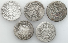 Medieval coins 
POLSKA / POLAND / POLEN / SCHLESIEN

Ludwik Jagiellończyk i Alexander Jagiellończyk, Halfgrosz, group 5 pieces 

Zestaw zawiera 4...