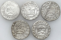 Medieval coins 
POLSKA / POLAND / POLEN / SCHLESIEN

Ludwik Jagiellończyk i Alexander Jagiellończyk, Halfgrosz, group 5 pieces 

Zestaw zawiera 3...