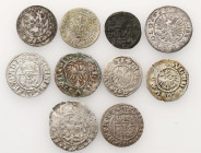 Medieval coins 
POLSKA / POLAND / POLEN / SCHLESIEN

Polska XIV/XVII wiek. Grosz (Groschen), Halfgrosz, Szelag (Schilling), Poltorak, group 8 coins...