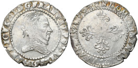Henryk III of France
POLSKA/ POLAND/ POLEN / POLOGNE / POLSKO

Poland, France. Henryk Walezy. 1/2 franc 1587 D, Lyon 

Sporo połysku.&nbsp;Duples...