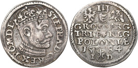 COLLECTION of Polish 3 grosze
POLSKA/ POLAND/ POLEN / POLOGNE / POLSKO

Stefan Batory. Trojak - 3 Grosz (Groschen) 1584, Olkusz 

Na rewersie lit...