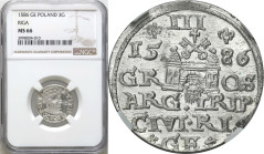 COLLECTION of Polish 3 grosze
POLSKA/ POLAND/ POLEN / POLOGNE / POLSKO

Stefan Batory. Trojak - 3 Grosz (Groschen) 1586 Riga NGC MS66 (MAX) – EXCEL...